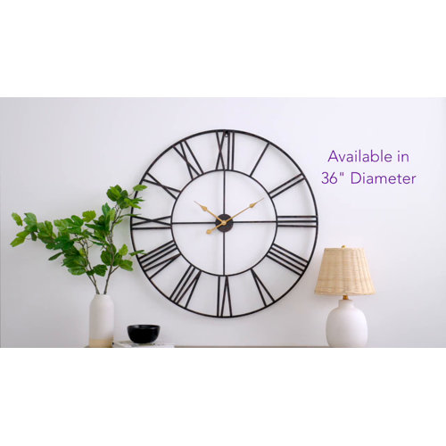 Laurel Foundry Modern Farmhouse Oversized Eisenhauer Wall Clock